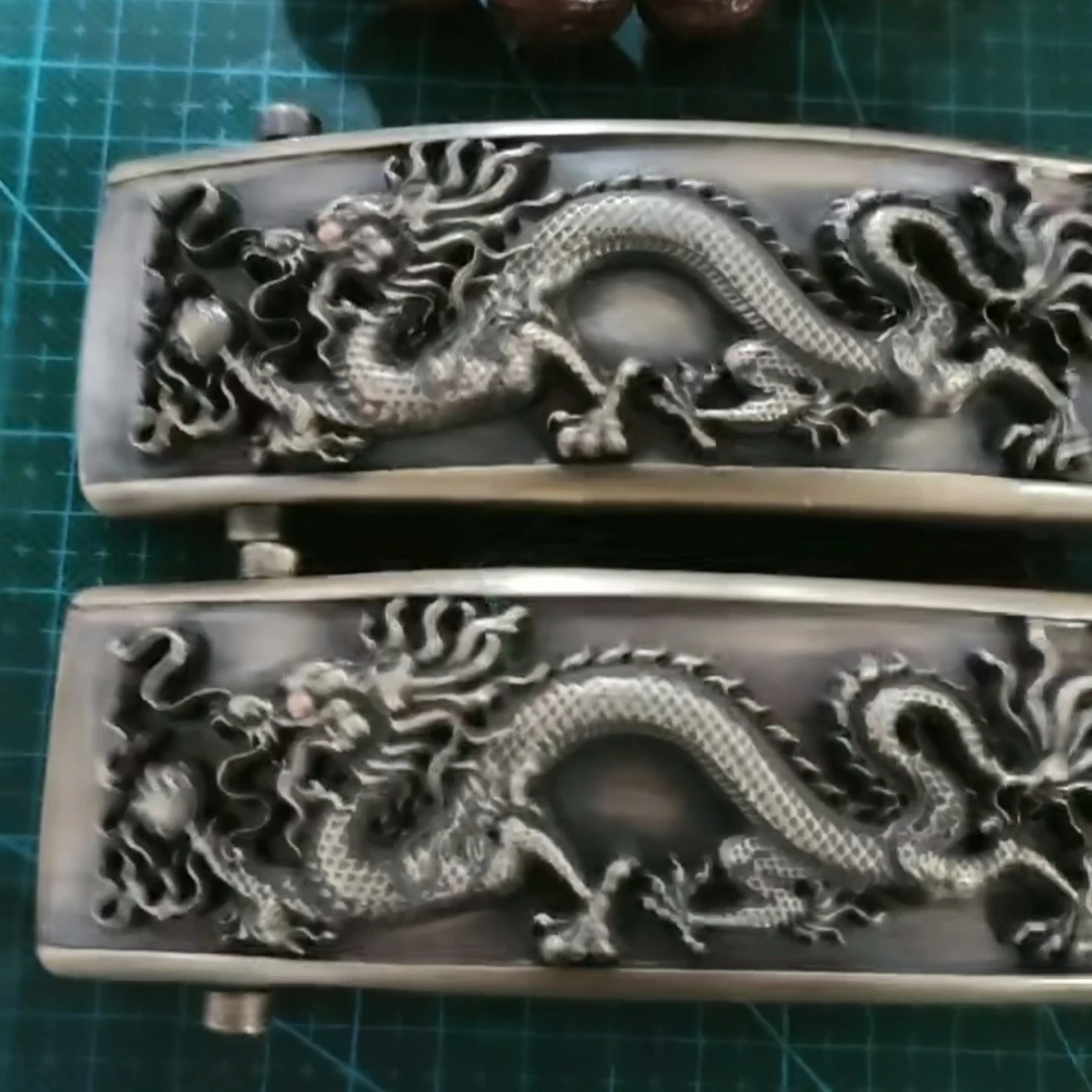 纯实心黄铜滚轴皮带扣男无牙无孔腰带长16x4.8内径4.0可定制尺寸