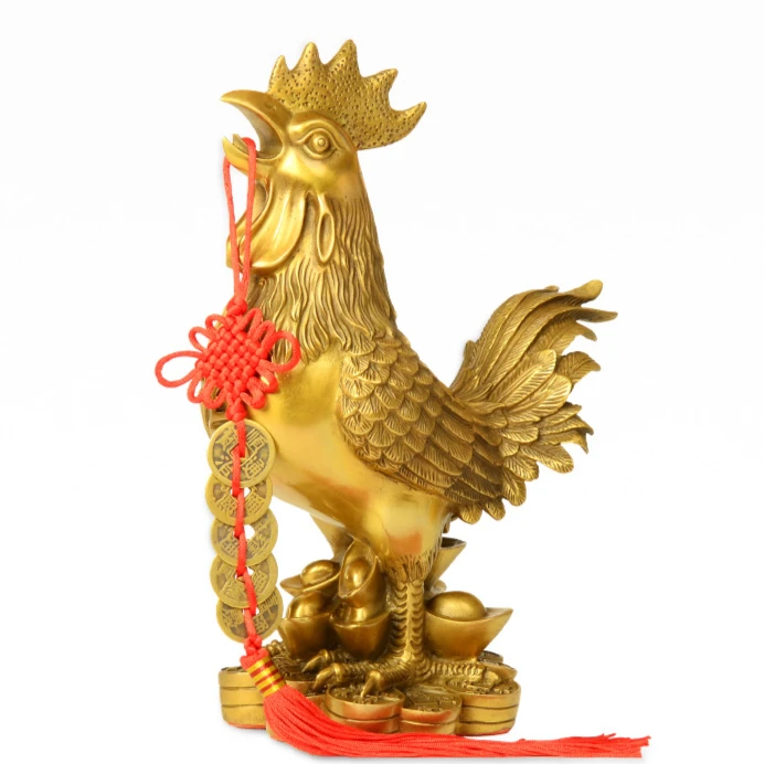 【老师推荐】铜鸡家居客厅卧室摆件