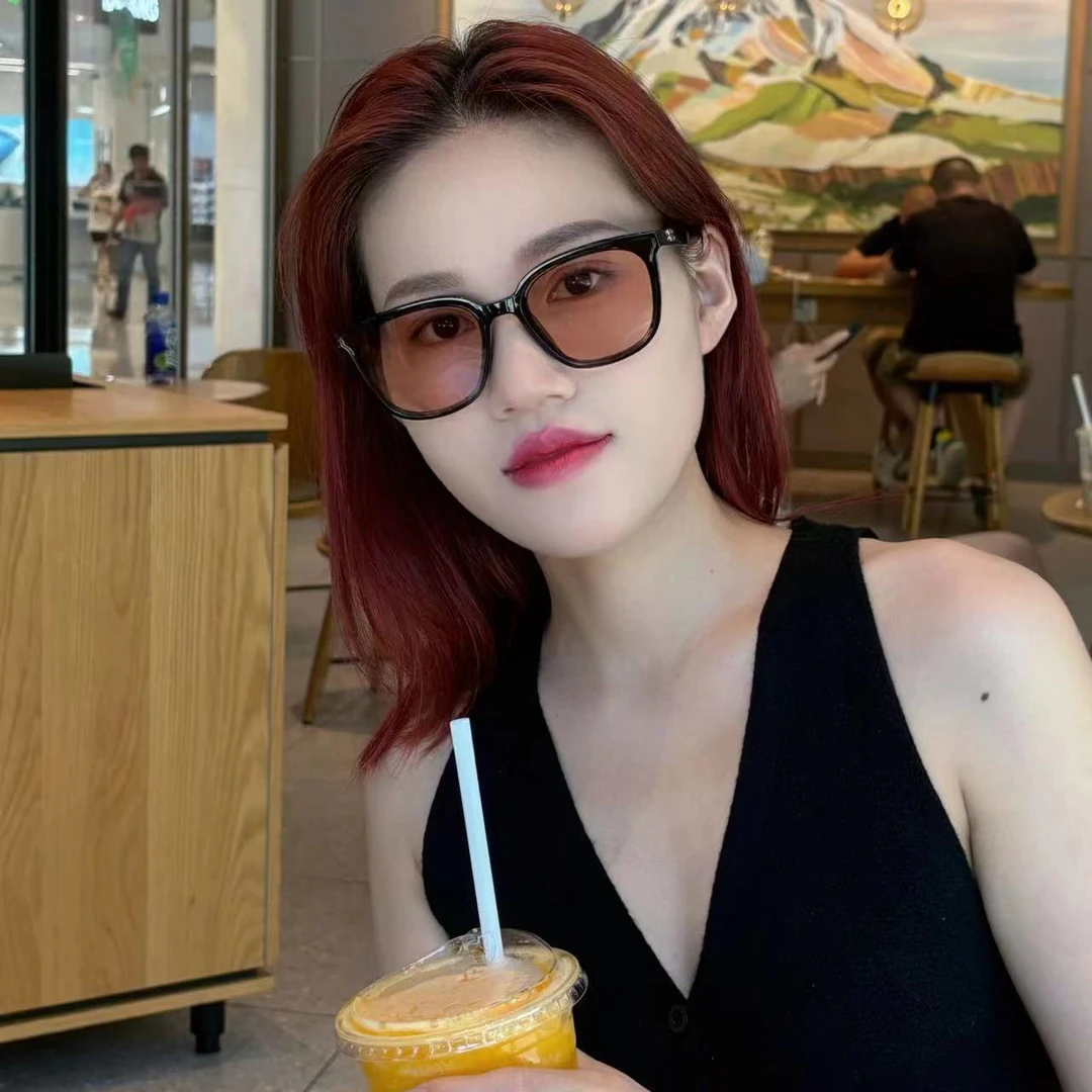 gm男女同款眼镜防紫外线茶色太阳镜高级显脸小开车素颜墨镜28010