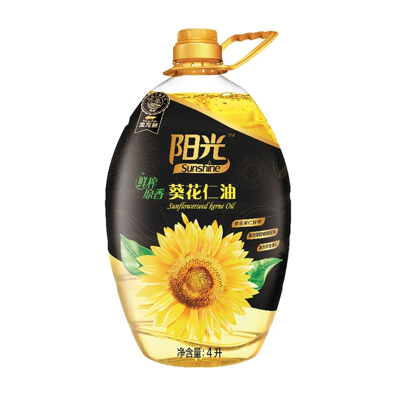 金龙鱼阳光鲜榨原香葵花仁油4L