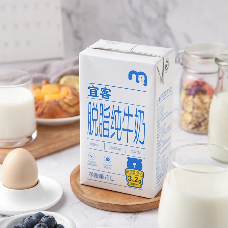 宜客脱脂牛奶 1L*6