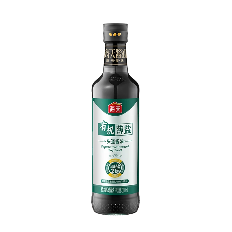 海天有机薄盐头道酱油 500ml*2