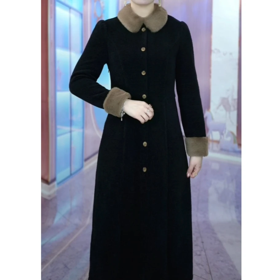 2024冬季新款连衣裙时尚洋气收腰显瘦遮肉裙子气质