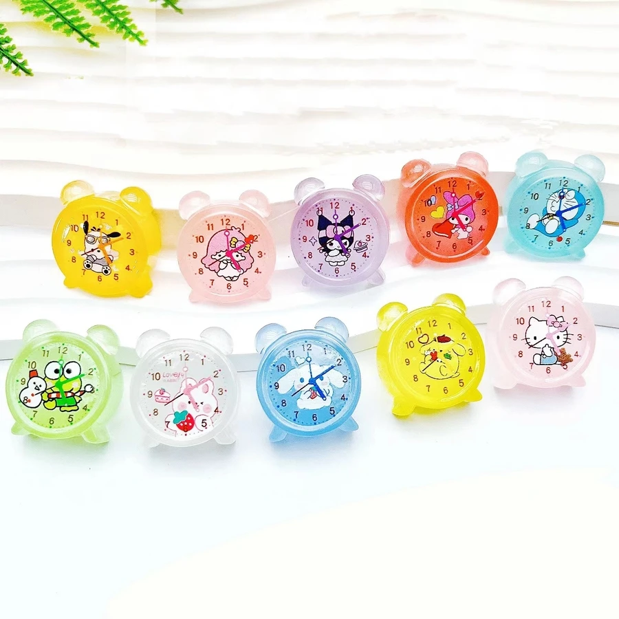 微景观卡通夜光多妹三丽鸥520闹钟diy夜灯摆件饰品树脂配件小时钟