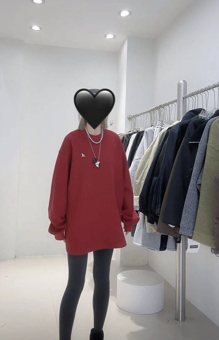 小麋鹿宽松休闲大版卫衣