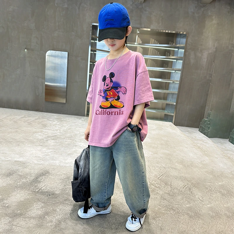 童装儿童夏季短袖T恤男孩子夏款印花洋气夏天衣服男童夏装中大童