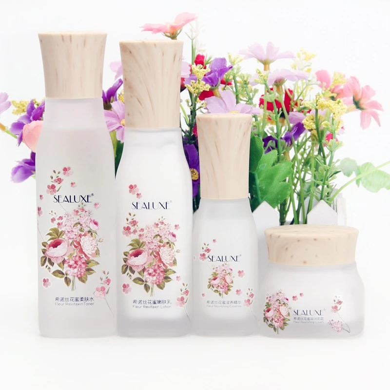 R2-621绿叶希诺丝花蜜四件套装护肤品女水乳面霜精华补水保湿