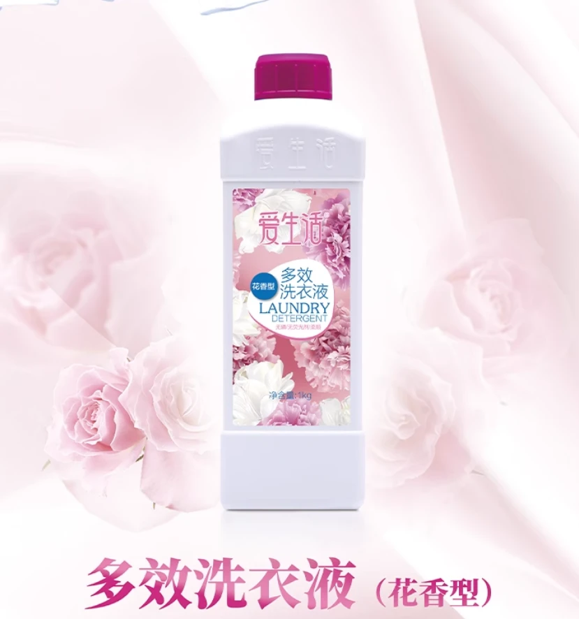 R3-332绿叶爱生活多效洗衣液花香型1kg装