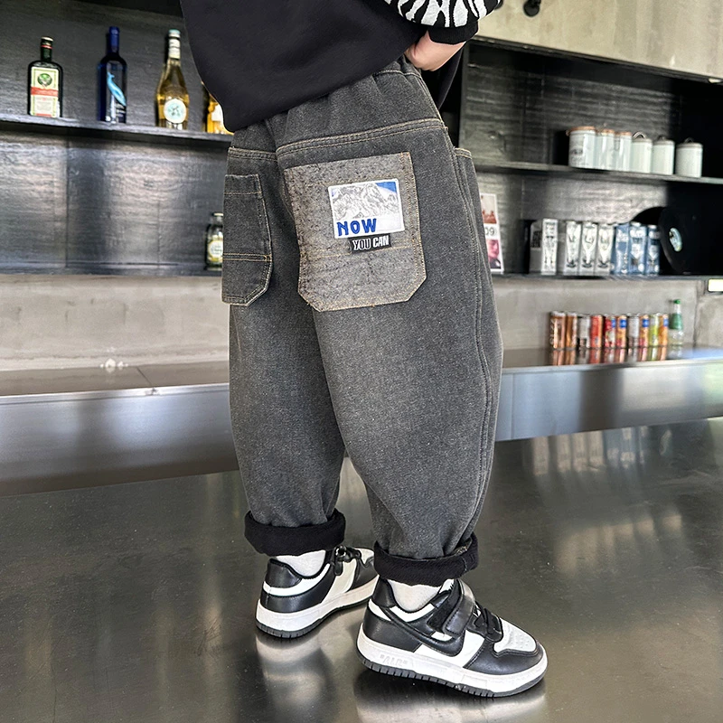 男童冬季2023新款加绒加厚裤子Z410-3616