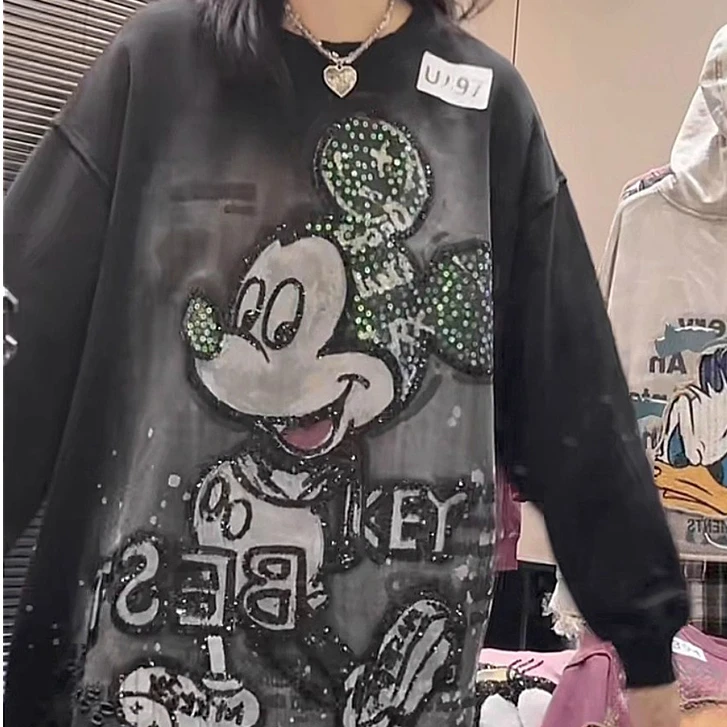 2024秋冬新款高端欧美时尚重工设计宽松显瘦遮肉小众复古百撘卫衣