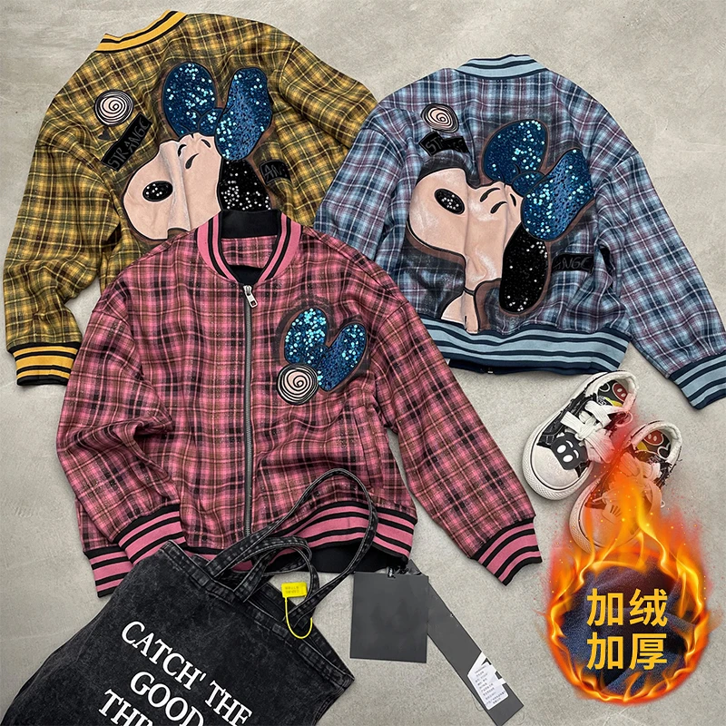 欧洲站高端气质衬衫2024秋冬季新款宽松显瘦格子条纹高级开衫女装