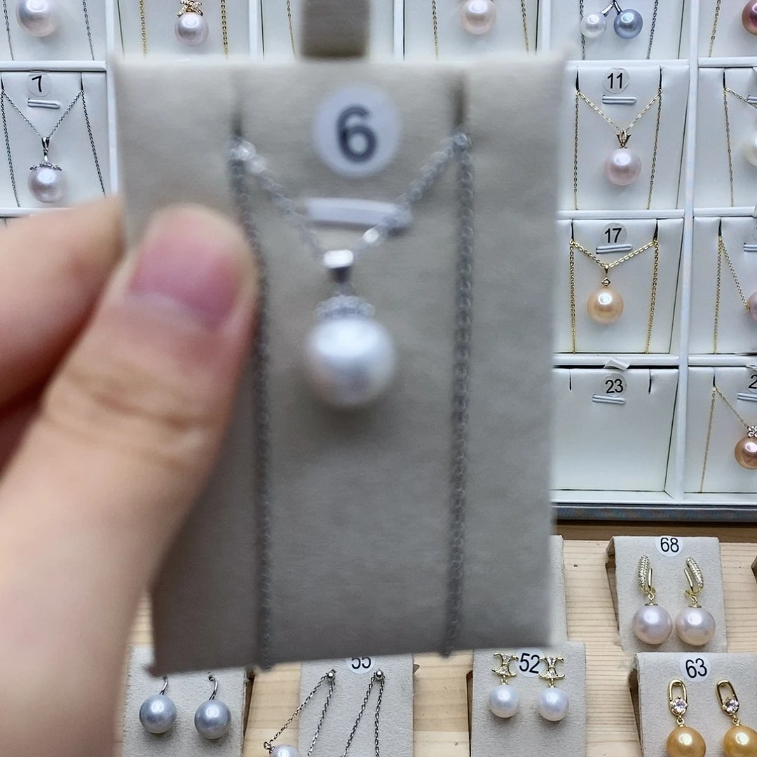 淡水珍珠颈饰银S925镶嵌