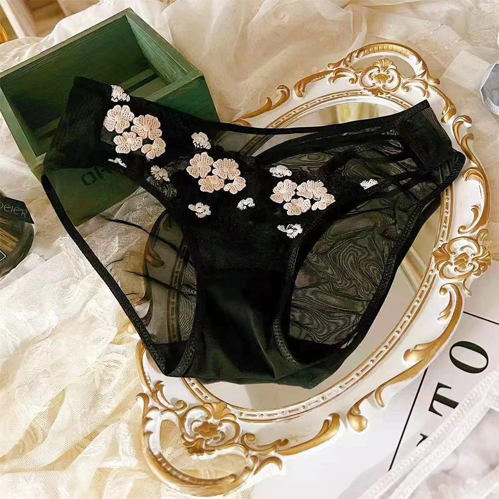 韩式蕾丝刺绣梅花女士家居裤