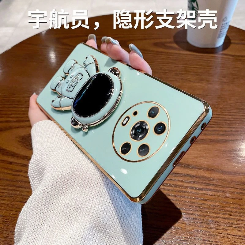 荣耀Magic4手机壳宇航员太空人Magic4Pro全包防摔硅胶套电镀软壳