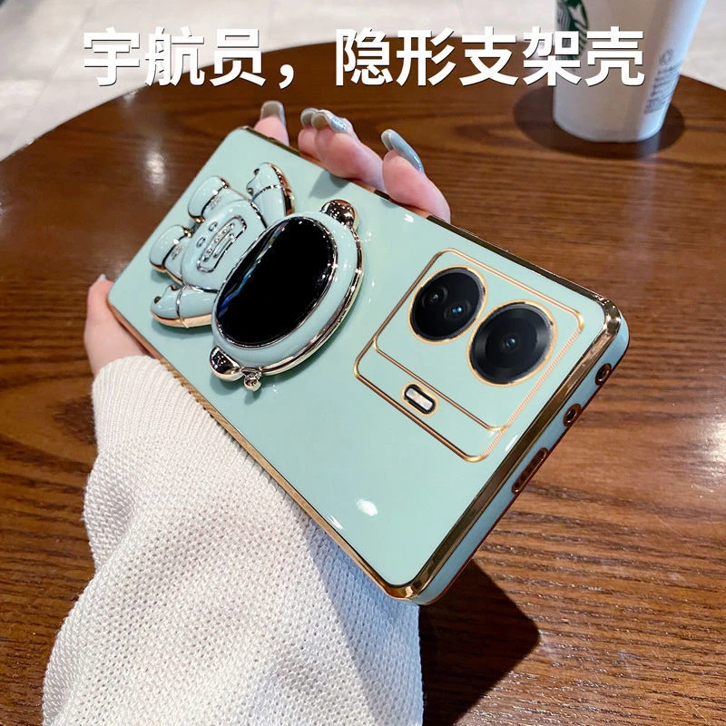 vivoS15e手机壳宇航员太空人支架V2190A全包防摔硅胶套电镀薄软壳