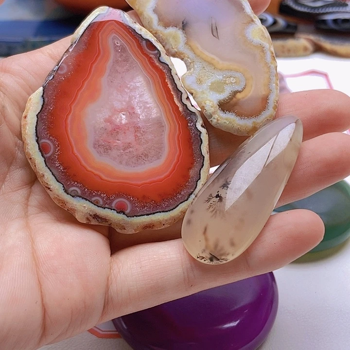 【闪购商品】玛瑙/玉髓珠宝半成品未镶嵌明***你