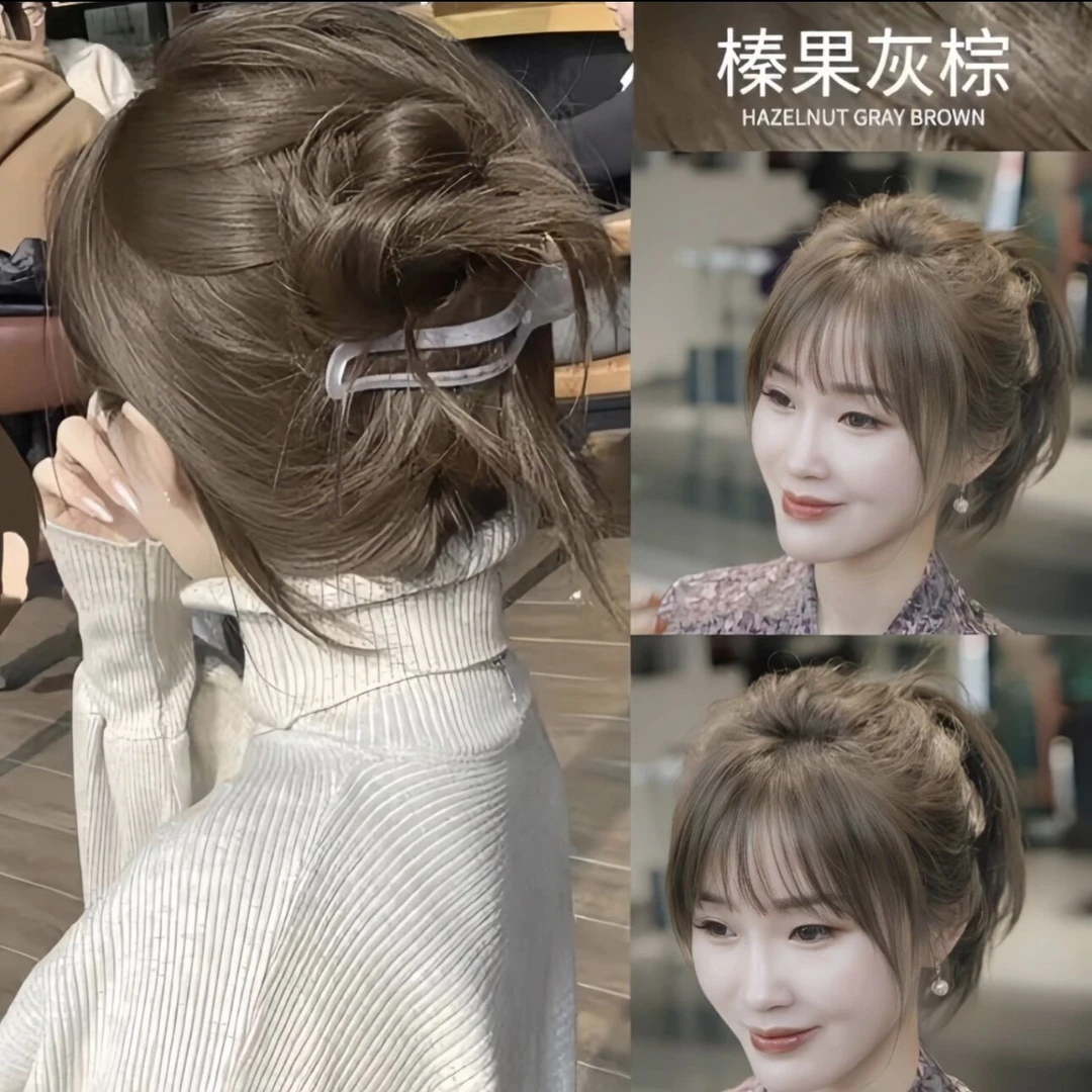 免漂榛果灰棕染发膏2023流行色自己在家染发剂显白植物泡泡无刺激