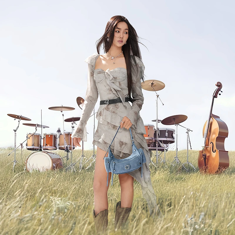 jtb包包.旋律包2024新款秋季雅丹百搭时尚单肩包女包斜挎包通勤包