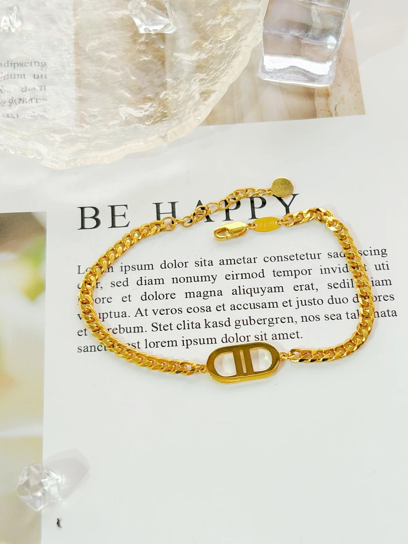 足金999 古巴猪鼻子手链  黄金5G工艺