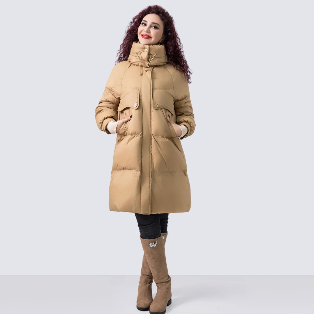 【UMIDA】新款连衣帽秋冬外套长款 （娜孜古丽推荐）