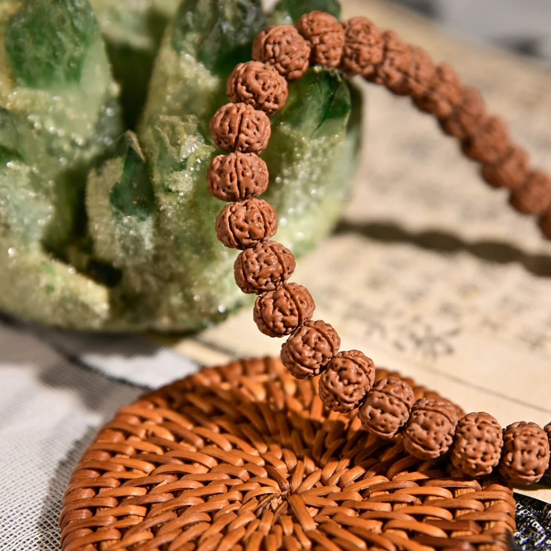 收藏级纯血老树王小金刚菩提子手串单圈爆肉双龙纹男女手串