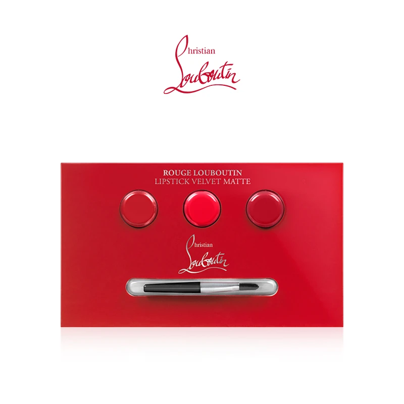 【会员】路铂廷 柔雾哑光女王权杖唇膏三色口红体验装 萝卜丁