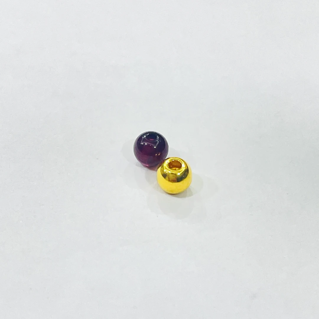 足金石榴石饰品 卡4金珠 多样性(10颗送链子)