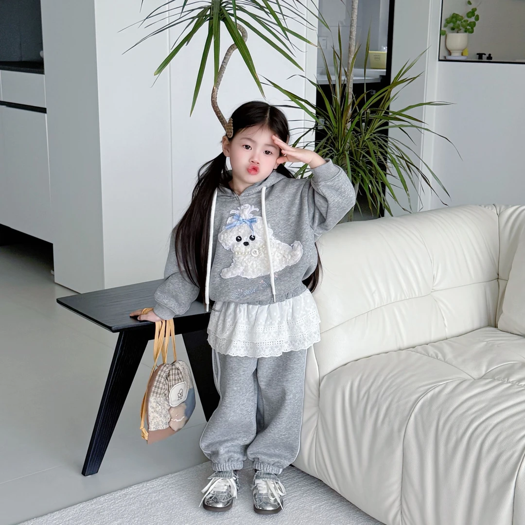 【悠闲假日】加绒D24176TZ鱼子酱品牌儿童女童