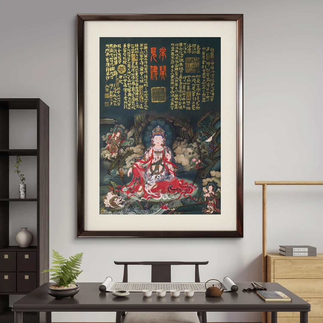 郭霖老师作品《花开见佛》托底无框