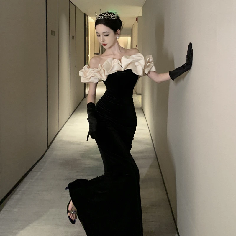 [HANAN]正品礼服女气质高端鱼尾高级感成人礼宴会连衣裙轻最新款