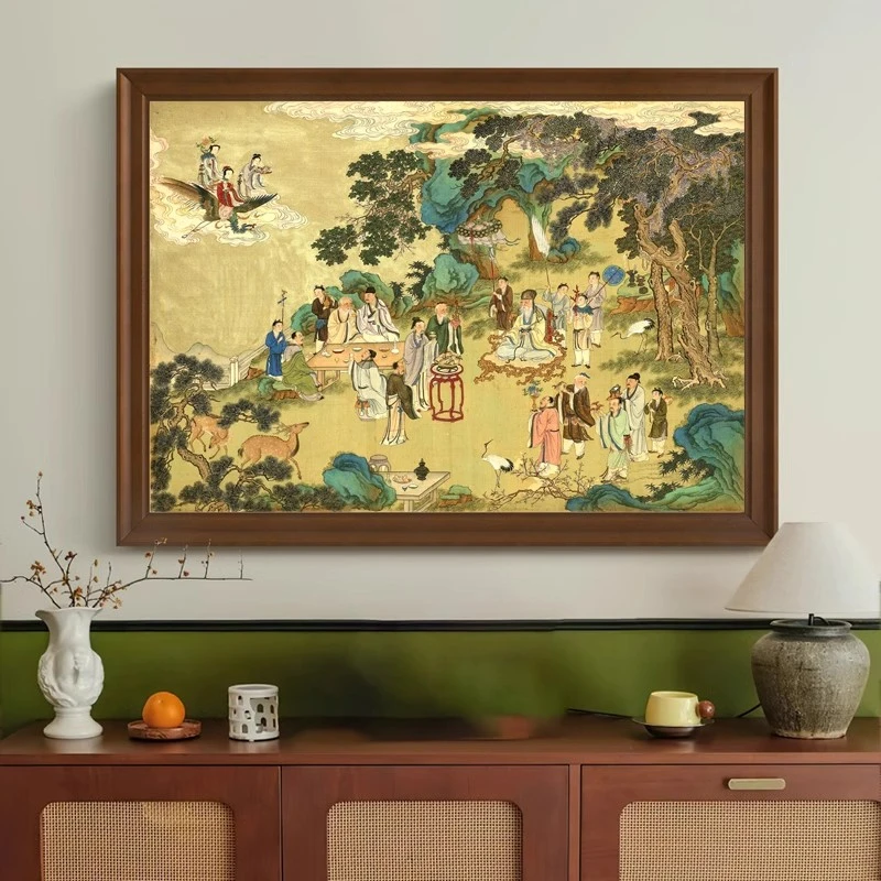 瑶池春宴图十字绣2024新款线绣客厅复古中国风手工自己绣刺绣满绣