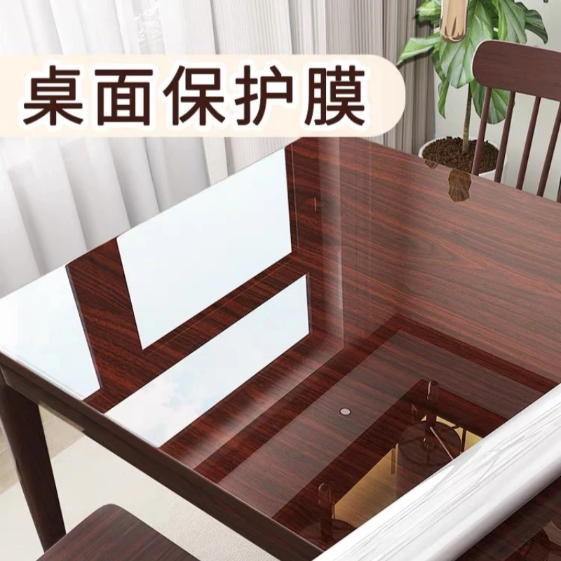 家具贴膜耐磨餐桌粘贴大板桌茶几防污防水防刮加厚透明保护膜