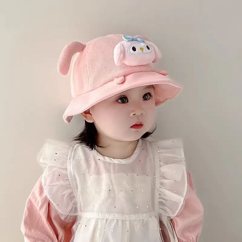 卡通宝宝帽子春秋款婴幼儿渔夫帽户外保暖遮阳男女童超萌百搭盆帽