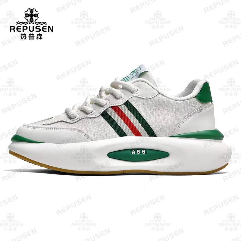 18265白色休闲鞋厚底低帮秋季舒适轻奢时尚百搭男鞋