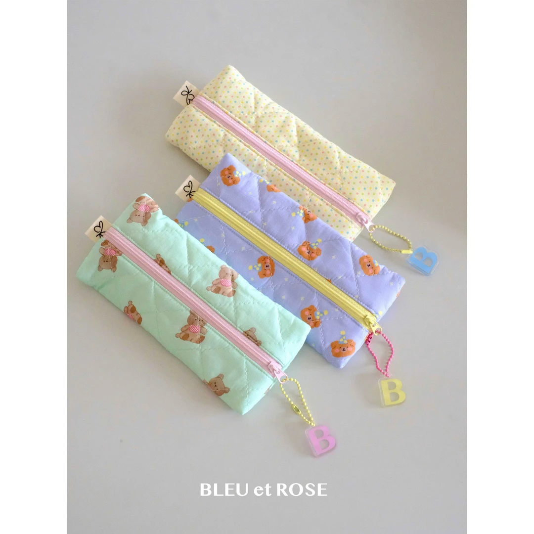 BLEU et ROSE【小熊软糖】原创可爱绗线笔袋耳机包ins收纳化妆包