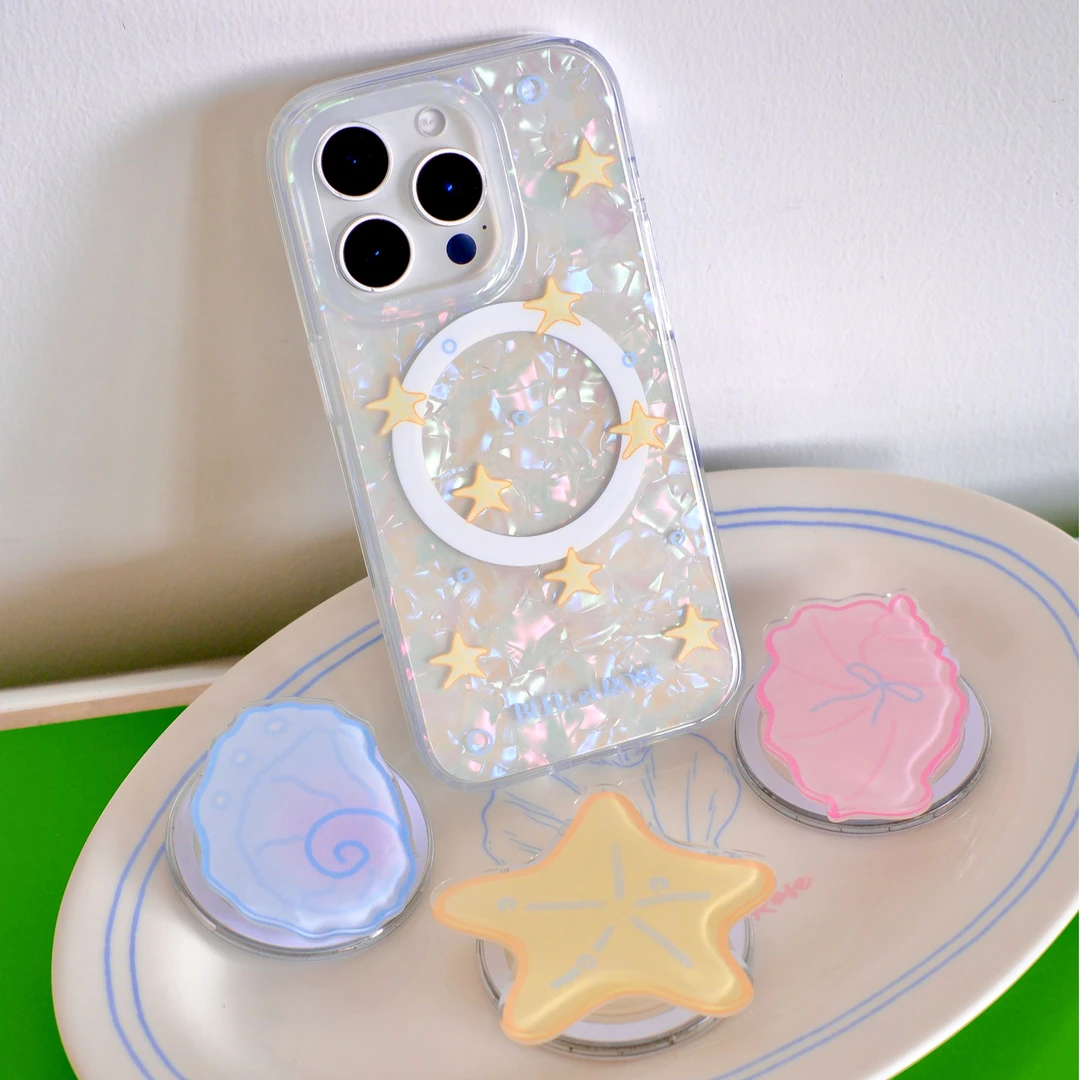 BLEU et ROSE【贝壳手机壳】原创双层imd磁吸手机保护套适用iPhone