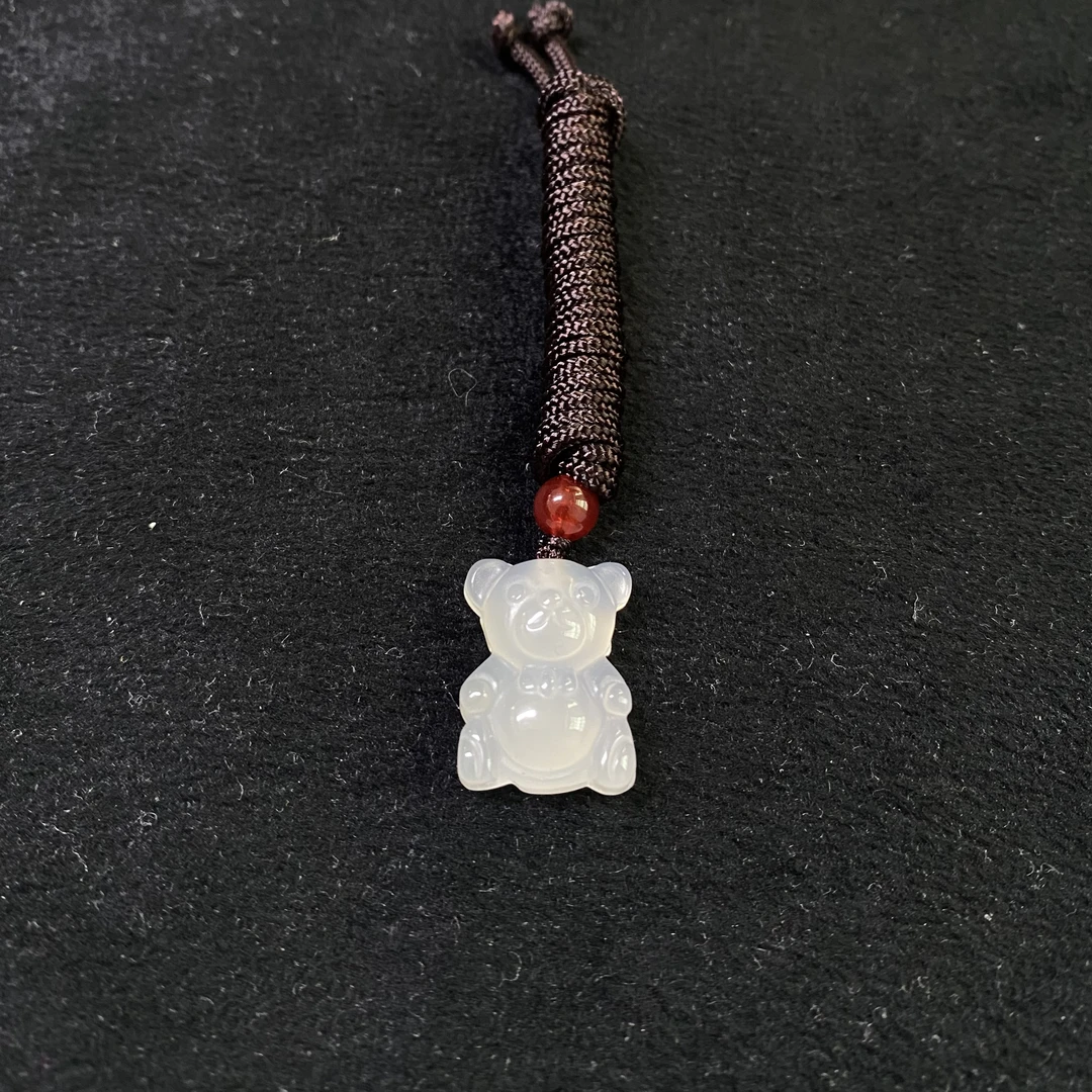 【粉丝浮力】 精美玉髓小熊吊坠拍一发其一