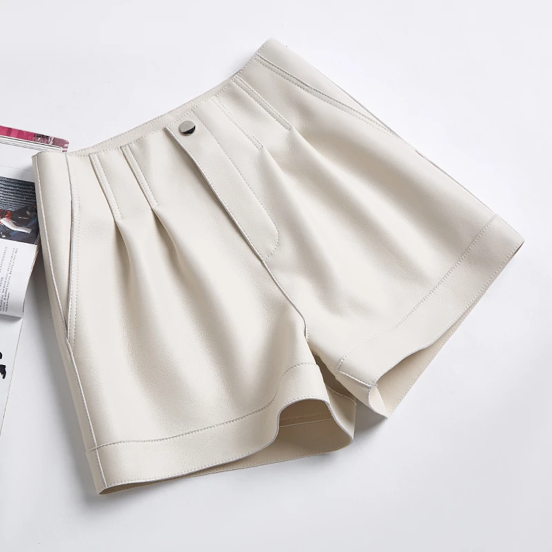 2025新款真皮皮短裤女时尚百搭显瘦皮裤靴裤女