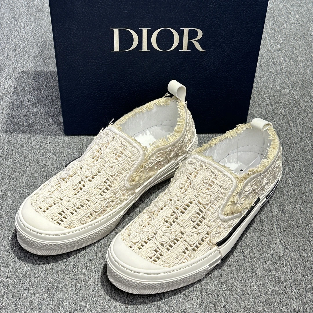 全新未使用 DIOR/迪奥 男士秀款B23一脚蹬织物板鞋时尚百搭夏季款