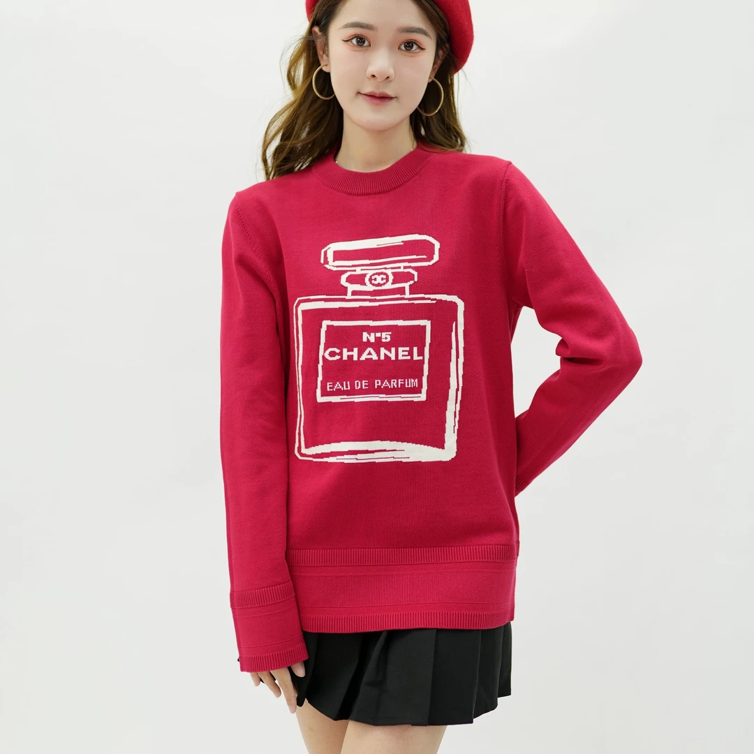 全新未使用 Chanel/香奈儿 员工服彩妆部香水瓶长袖针织129542