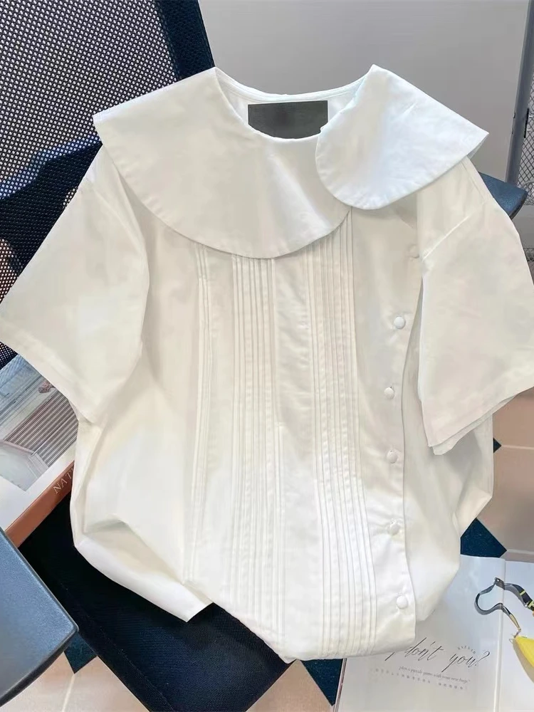 女装衬衫白色上衣百搭春夏秋款长袖气质时尚女装连衣裙复古收腰