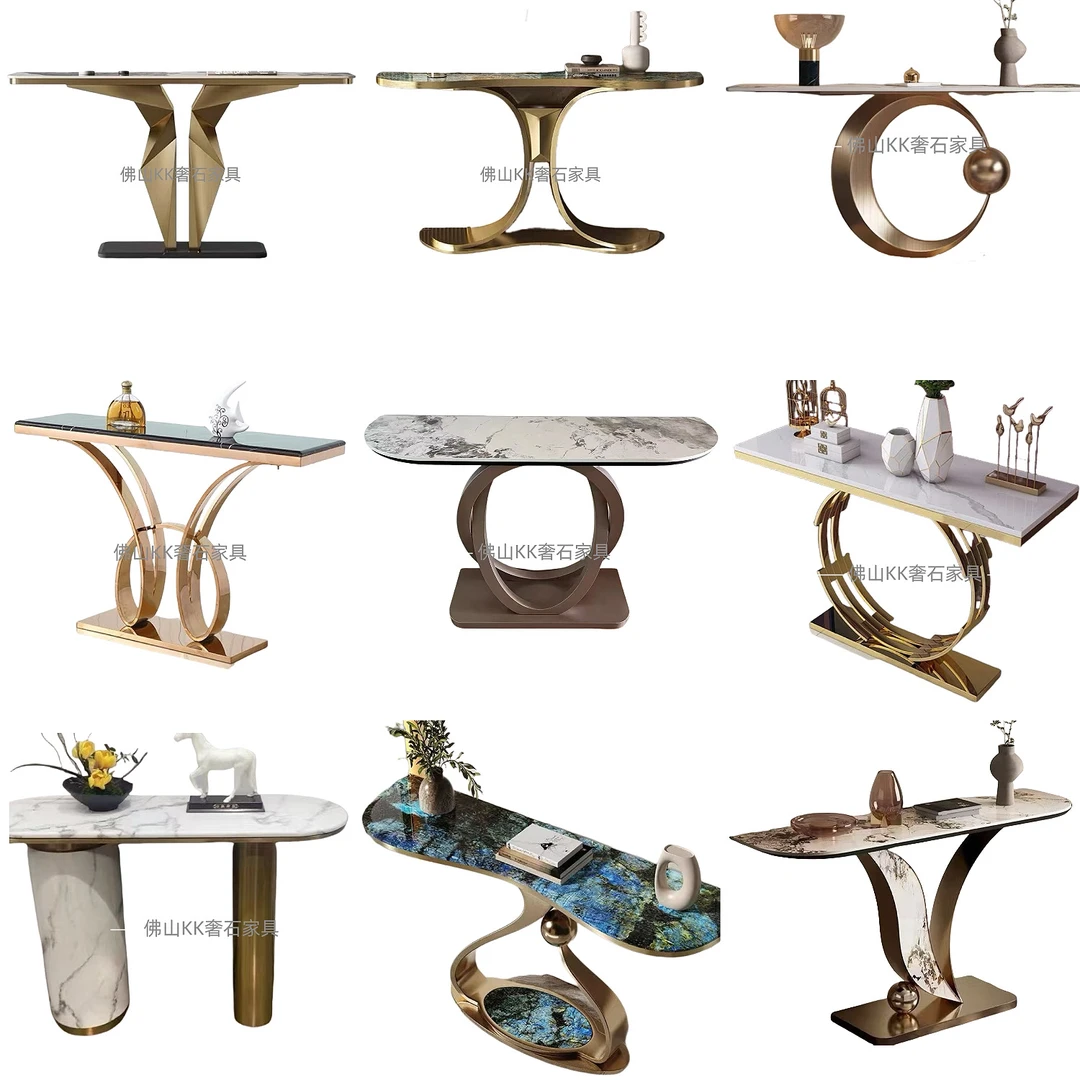 进口天然大理石玄关潘多拉不锈钢五金雪山飞狐奢石玄关雪山兰高端