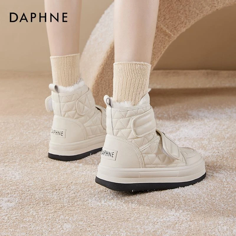 达芙妮Daphne加绒加厚保暖大棉鞋女款冬季新款东北零下40度雪地靴