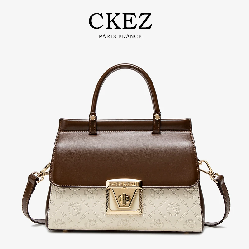 CKEZ/春夏新款2025百搭女士气质高级感大容量风琴包单肩斜挎包包