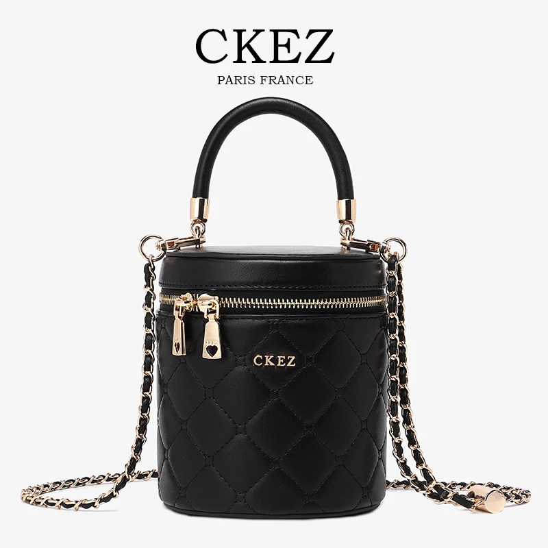 CKEZ/秋冬上新 2023小众新款时尚百搭单肩斜挎水桶包