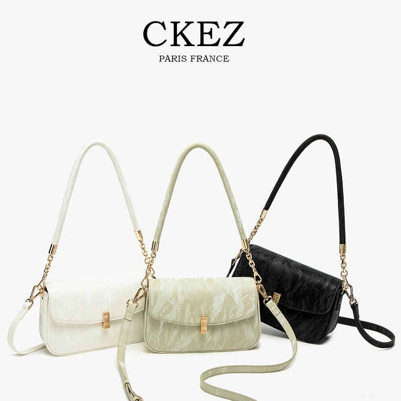 CKEZ/2024春夏上新 小众百搭时尚女士单肩斜挎腋下小方包