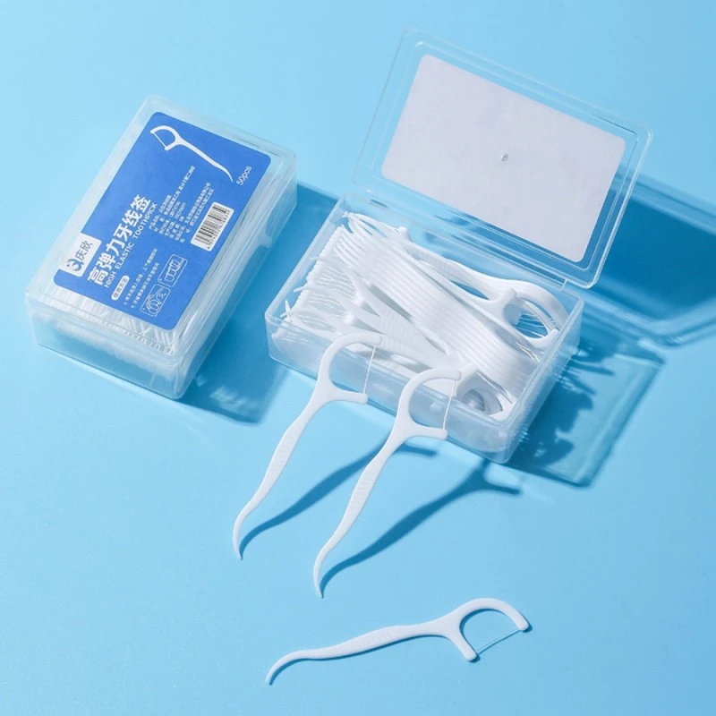 家用牙线棒便携超细一次性高弹力清洁牙签线50支/盒