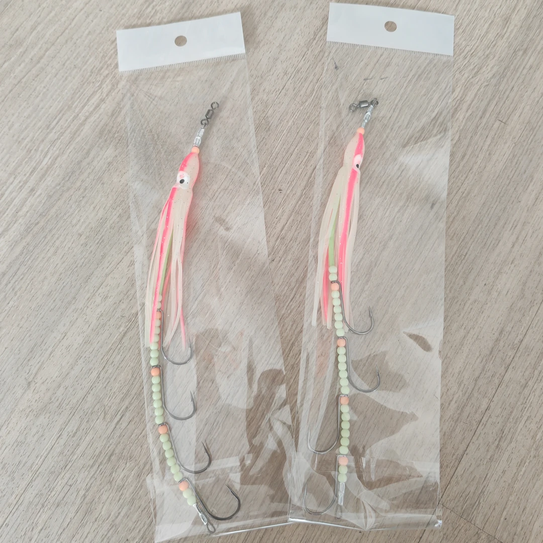 带鱼仕挂海钓增强型夜光鱿鱼串钩船钓钩太刀鱼钩钢丝垂钓