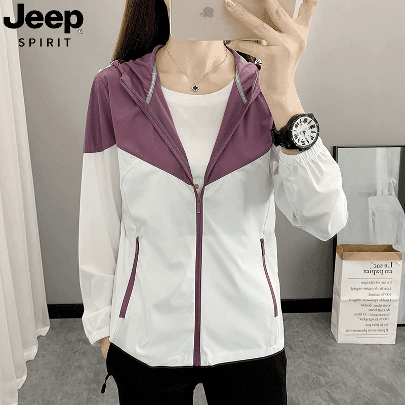 JEEP吉普防晒衣男士外套夏季防紫外线冰丝防晒服女款户外钓鱼上衣