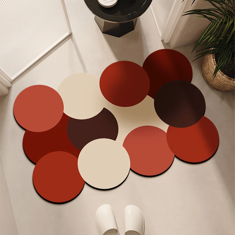 叠布软硅藻泥吸水速干地垫卫生间门口浴室防滑脚垫入户进门垫免洗